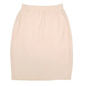 St. John Basics Santana Knit Skirt Cream Sz 8